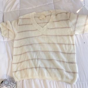 Band of Outsiders white sweater top